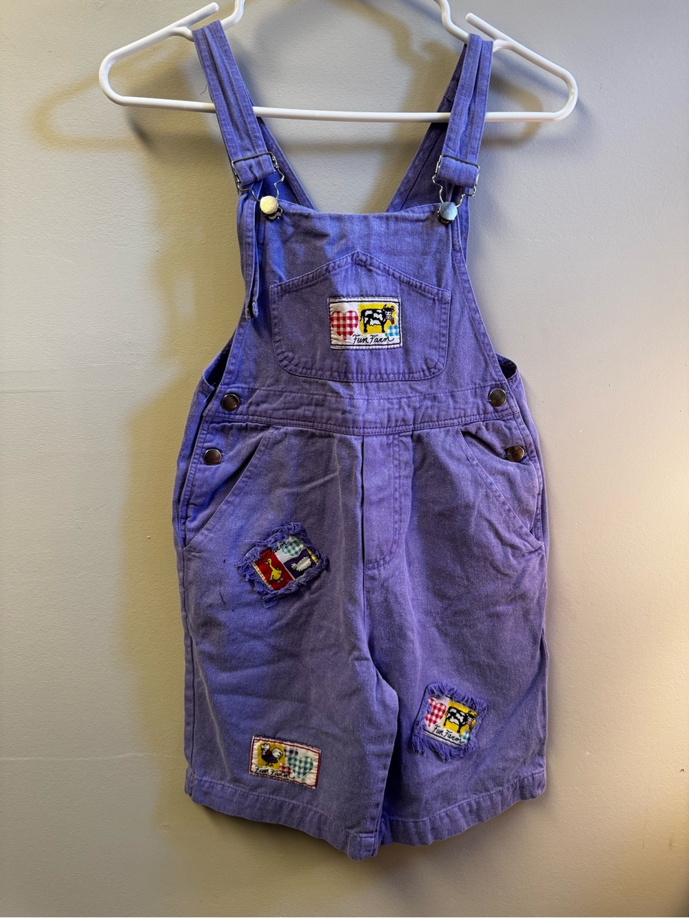 Vintage kids purple shortalls